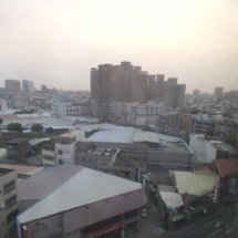 A beautiful view looking out on Tainan from the hotel window.